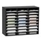 Wood Literature Organizer File Sorter with Removable Shelves Mailbox Slots for Office